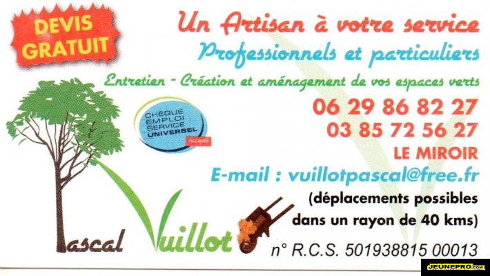Pascal VUILLOT Entrtien et création d'espaces verts