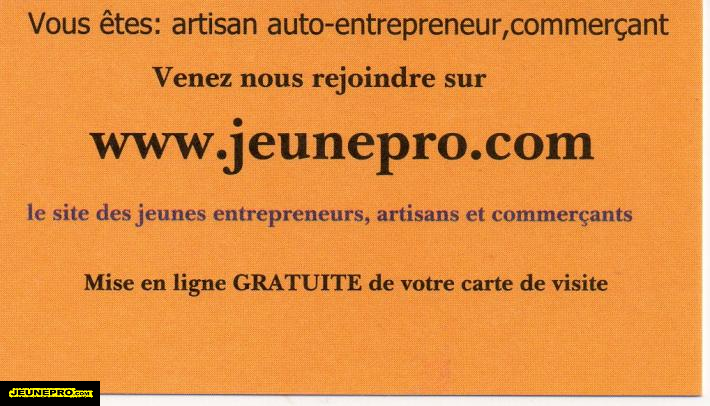 JEUNEPRO.COM votre carte de visite en ligne GRATUITEMENT