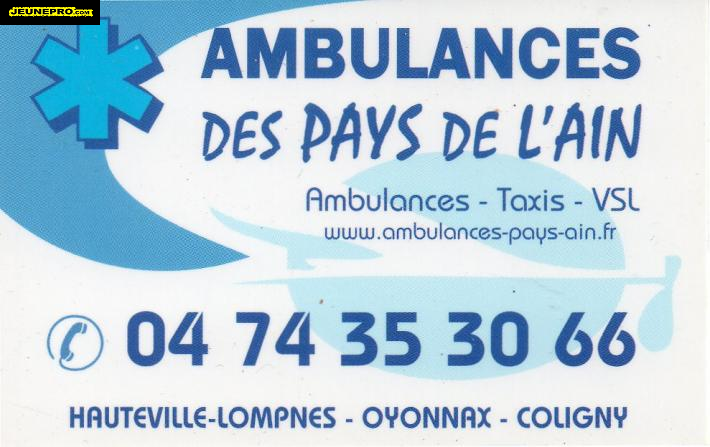 AMBULANCES des Pays de L'Ain