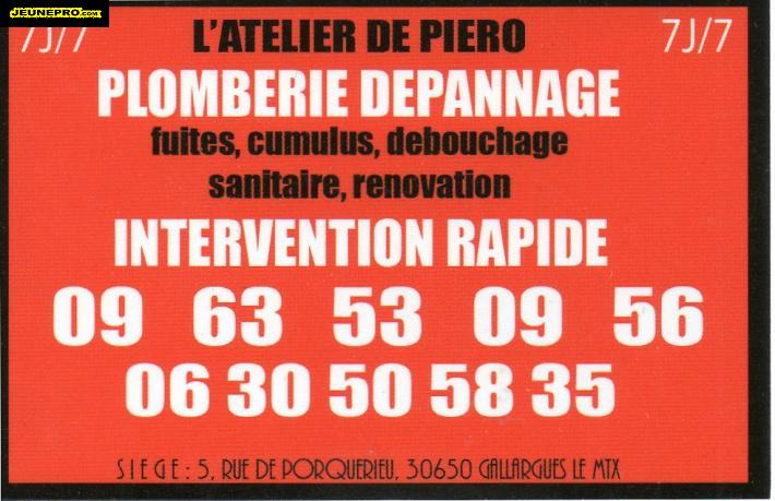 L'atelier de Piero Plomberie