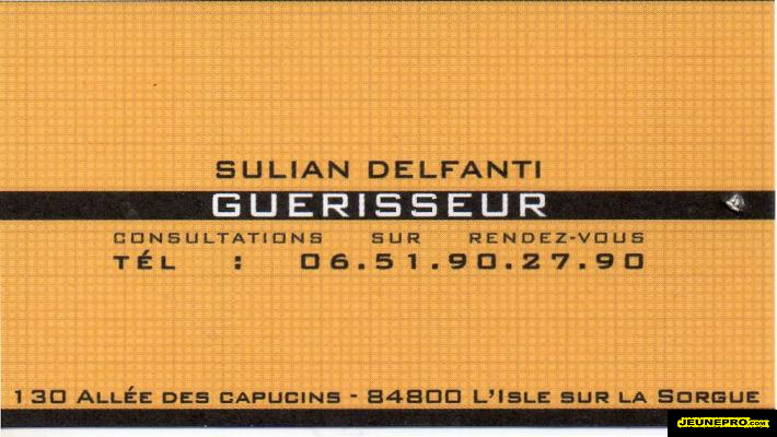 Sulian DELFANTI  Guérisseur