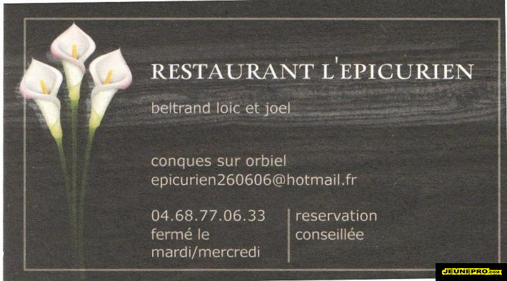 RESTAURANT  L'EPICURIEN