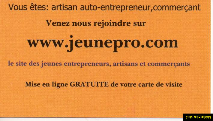 Votre établissement sur 'jeunepro.com'