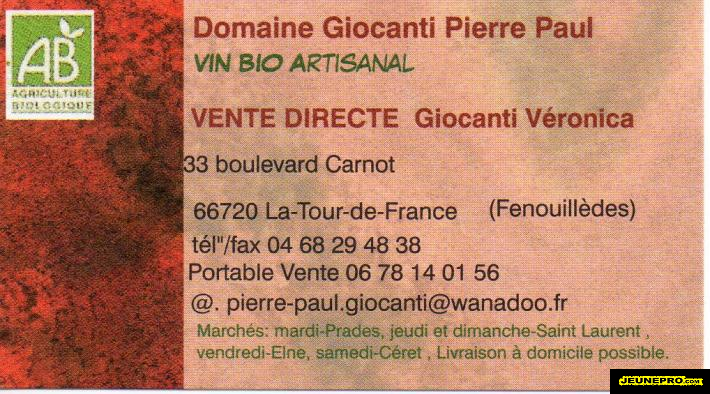 Domaine Giocanti Pierre Paul