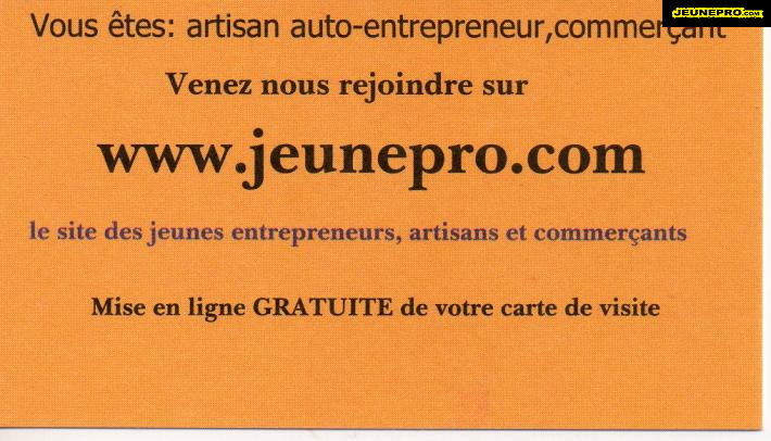 Votre établissement sur 'jeunepro.com'